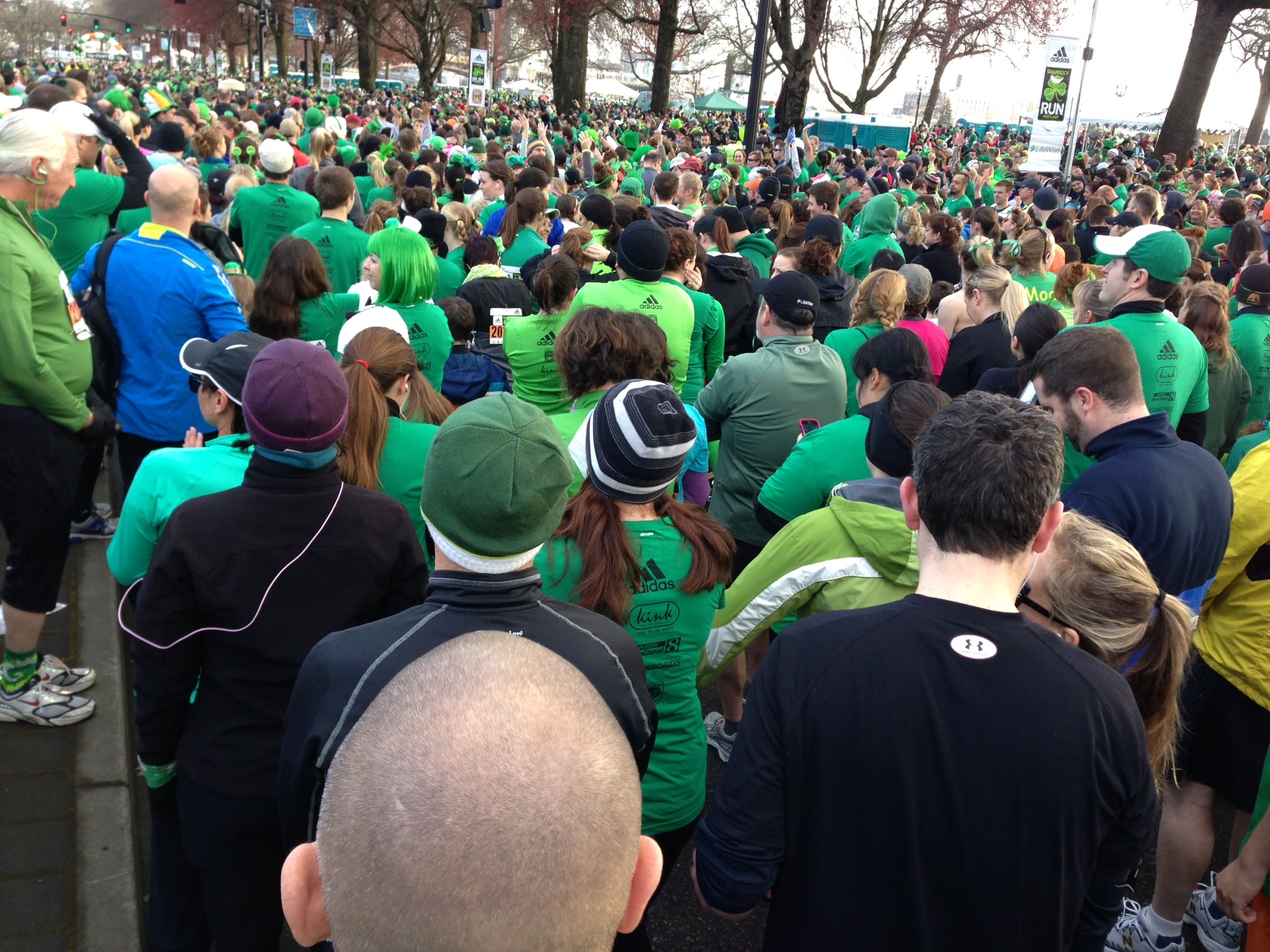 This was my view at the start. If you look really closely, you can almost see the actual starting line archway.